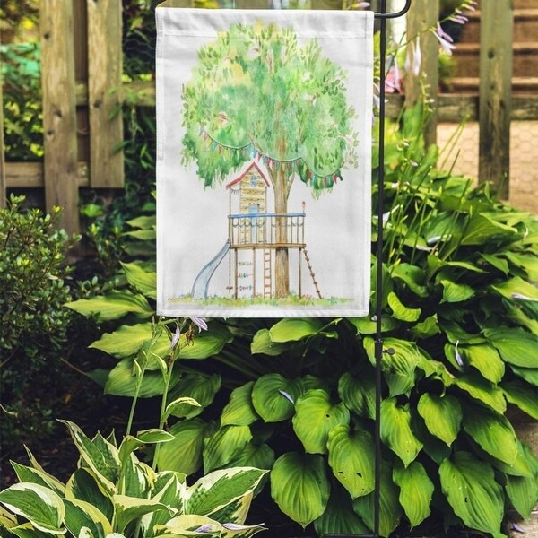 garden tree house with slide