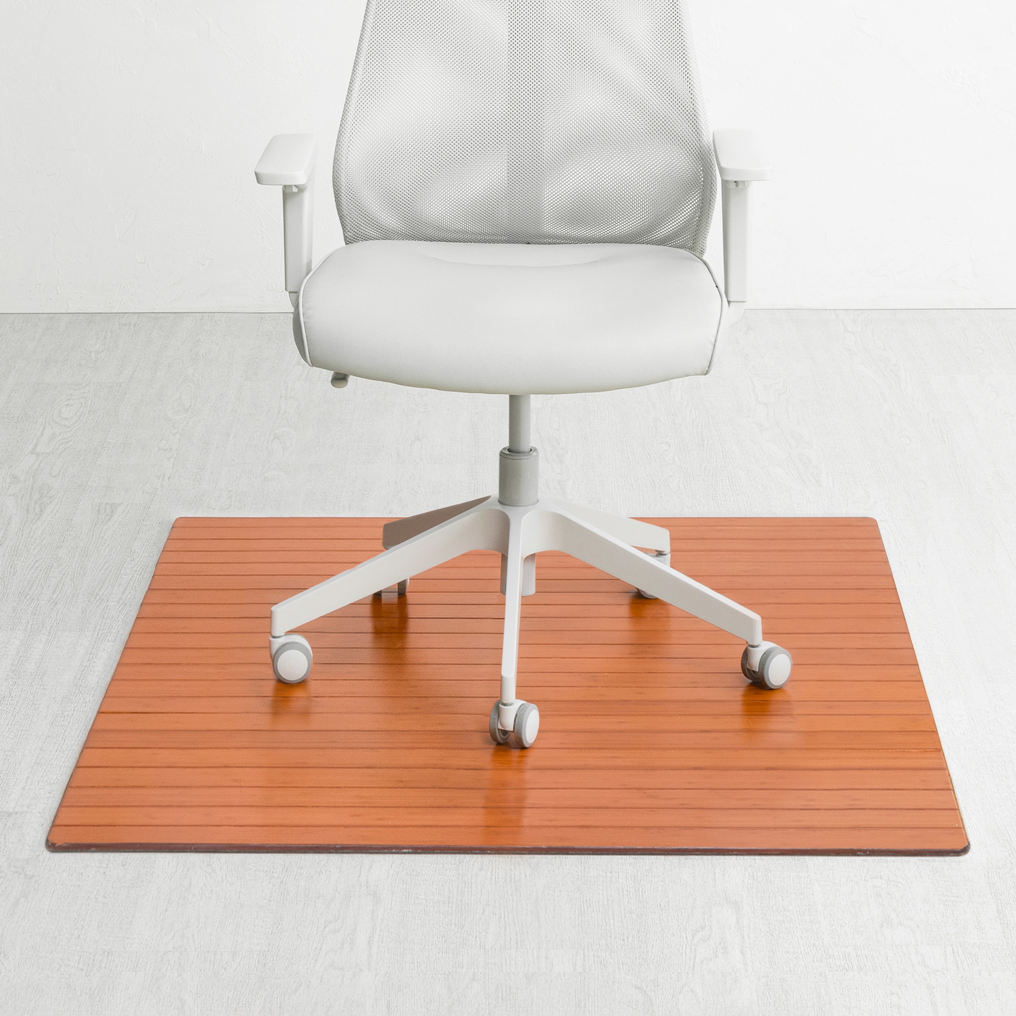 Jani Eco Bamboo Roll-up Rectangular Chair Mat - Durable,Eco-Friendly Chair Mat