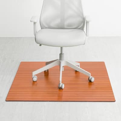 Jani Eco Bamboo Roll-up Rectangular Chair Mat - Durable,Eco-Friendly Chair Mat