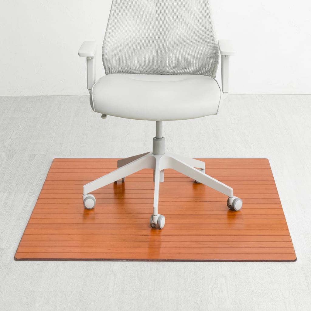 Jani Eco Bamboo Roll-up Rectangular Chair Mat - Durable,Eco-Friendly Chair Mat