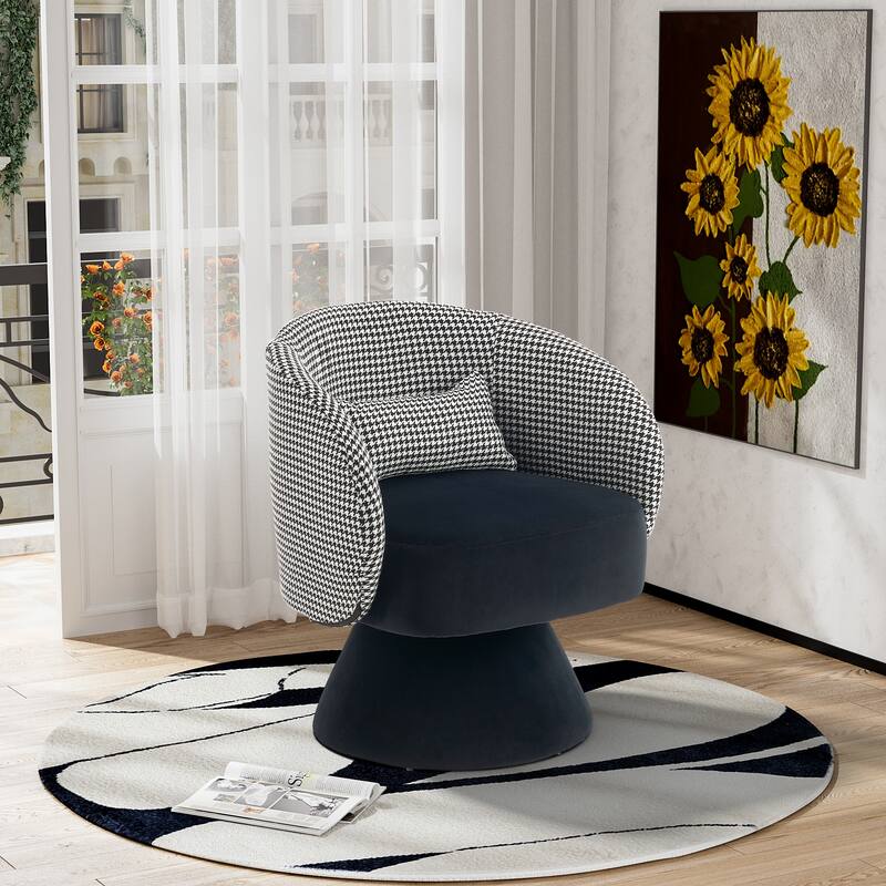Ouyessir 360 Degree Swivel Cuddle Barrel Sofa Chairs