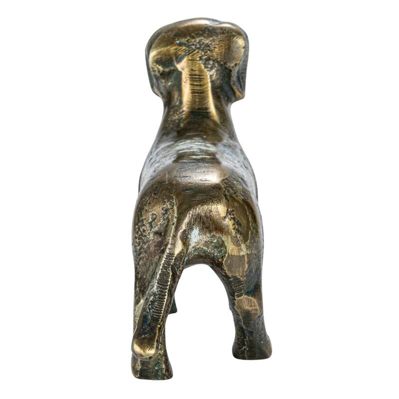 Antique Cast Aluminum Dachshund Accent Décor - 6.5"L x 1.5"W x 3.5"H