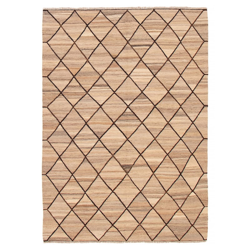 Sivas Beige Kilim 5'8" x 8'1" - 5'8 x 8'1 - Beige - 5'8 x 8'1