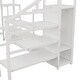 preview thumbnail 27 of 26, Full Size High Metal Loft Bed Frame with Entertainment TV Stand, Shelves, LED Light Strip, Charging Station, Staircase Wardrobe