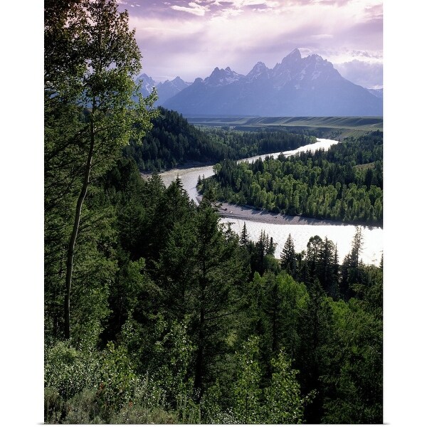 "USA, Wyoming, Snake River and Grand Teton Mountains" Poster Print