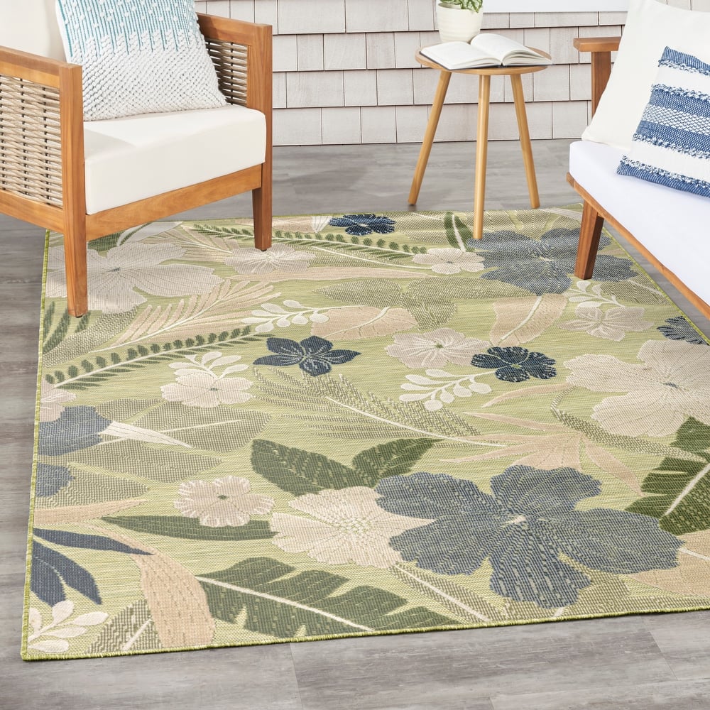 Nourison Suncoast Indoor/Outdoor Floral Area Rug.