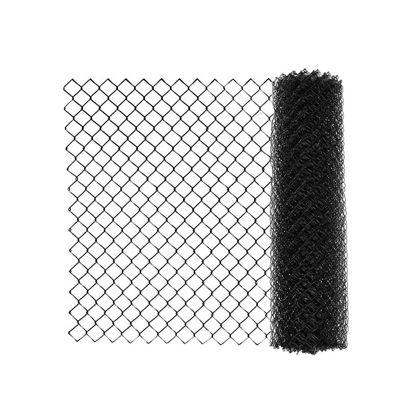 ALEKO 6 x 50 feet PVC Coated Galvanized Steel Chain Link Fence Black Fabric