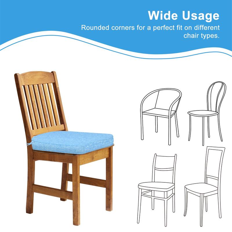 Aoodor Outdoor Dining Chair Cushions Set of 4, Waterproof Patio Furniture Seat Cushions, 18 x 19 inch - 18"x19"