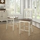 preview thumbnail 4 of 10, Brunico Two-Tone Counter Height Chairs (Set of 2)