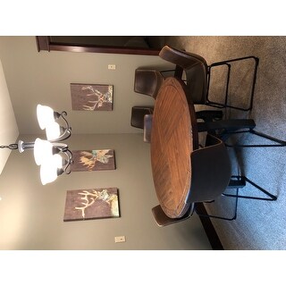 Carbon Loft Magie Amber and Graphite Round Dining Table