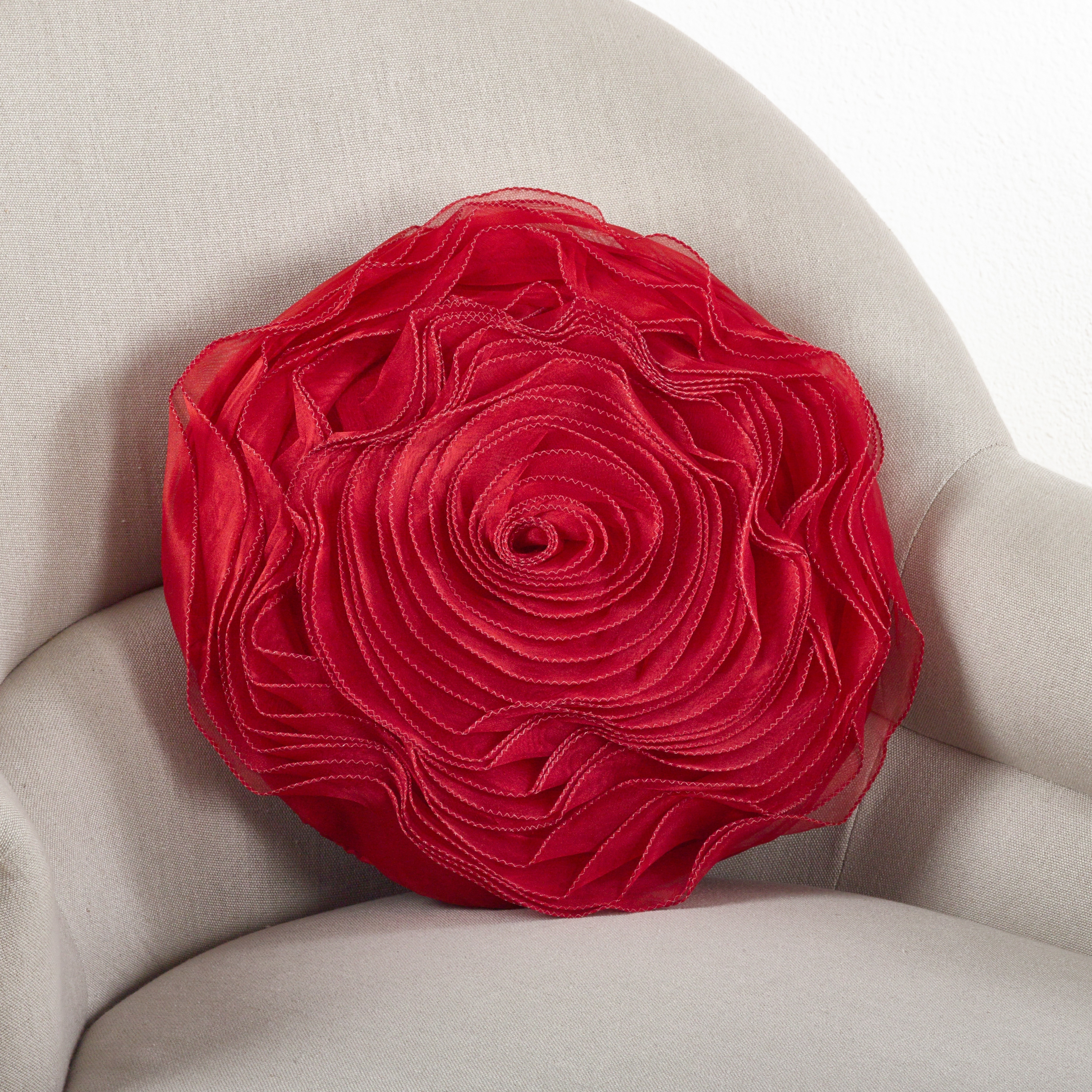Rose Design Throw Pillow On Sale Bed Bath  Beyond 8649905