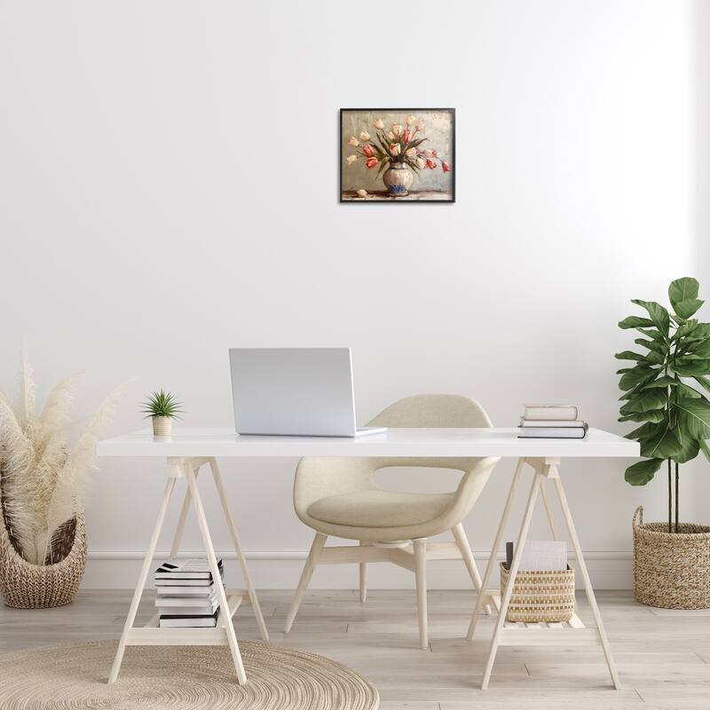 Stupell Quiet Spring Tulips Framed Giclee Art Design By Arlington Prints