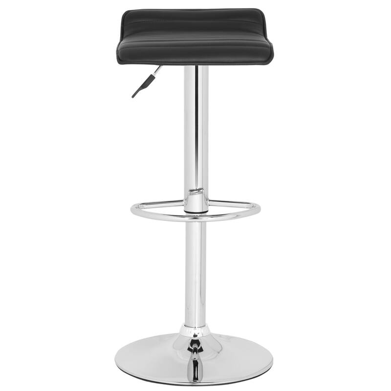 SAFAVIEH Jacalyn 22.4-30.9-inch White Adjustable Swivel Bar Stool - 15.2" x 15.8" x 25.2" - 15Wx16Dx34H