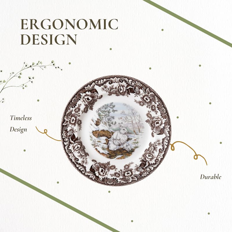 Spode Woodland Dinner Plate Animal Motifs