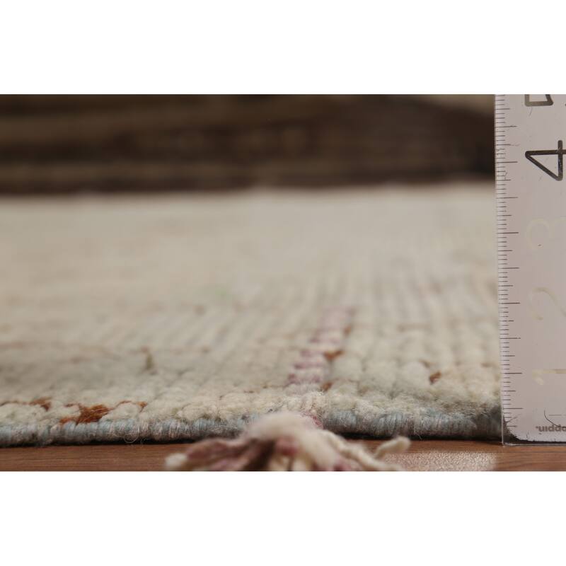 All-Over Trellis Moroccan Modern Large Area Rug Handmade Wool Carpet - 10'0"x 14'4"