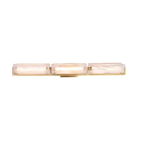 slide 2 of 9, Varaluz Mingle Bathroom Vanity Light - Satin Brass 38" W