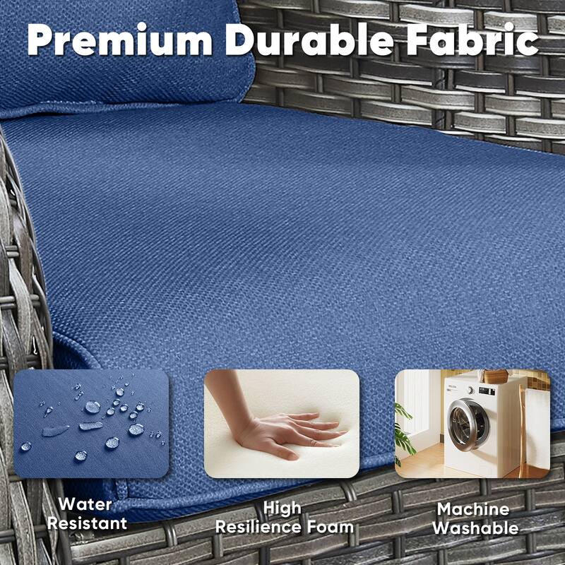 Pocassy Swivel Chairs Glider Chair with Cushion