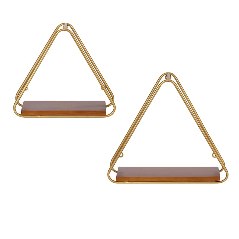 Kate and Laurel Tilde Triangle Accent Shelf Set - 2 Piece