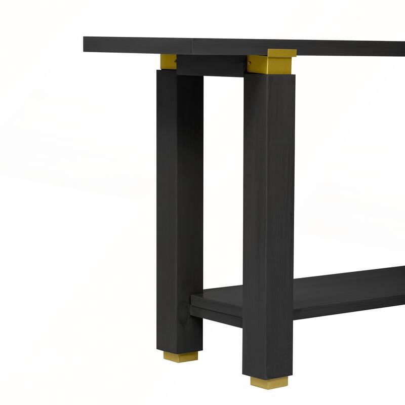 62.9in Modern Minimalist Solid Wood Console Table