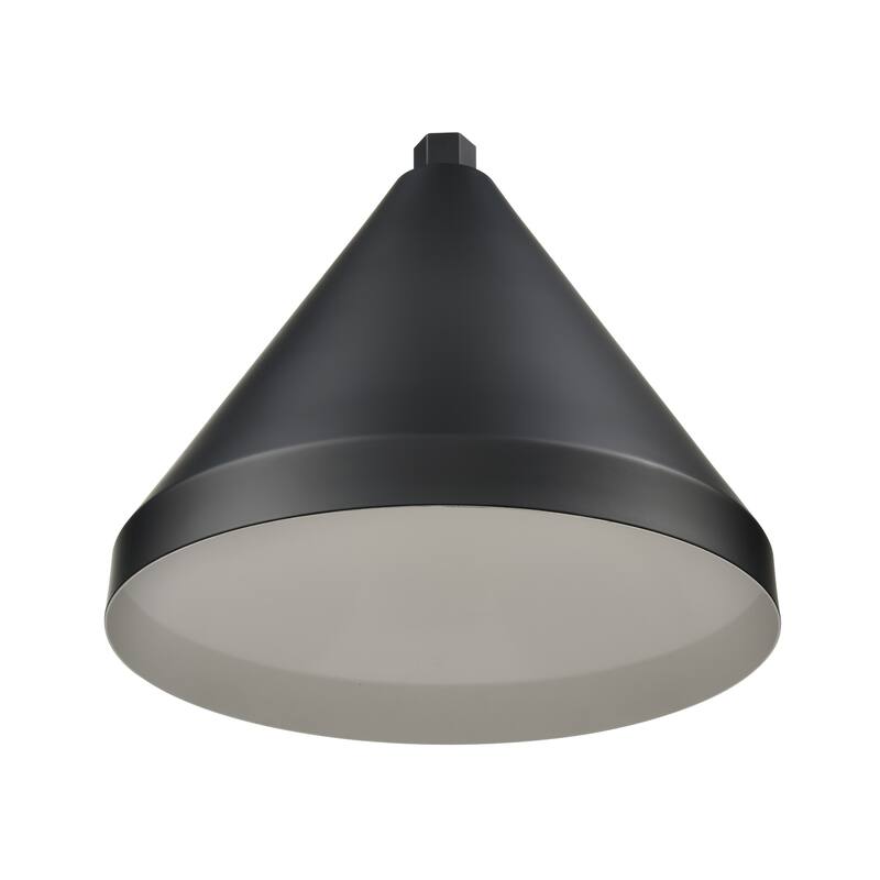 R Series 1-Light Cone Shade Satin Black - Satin Black