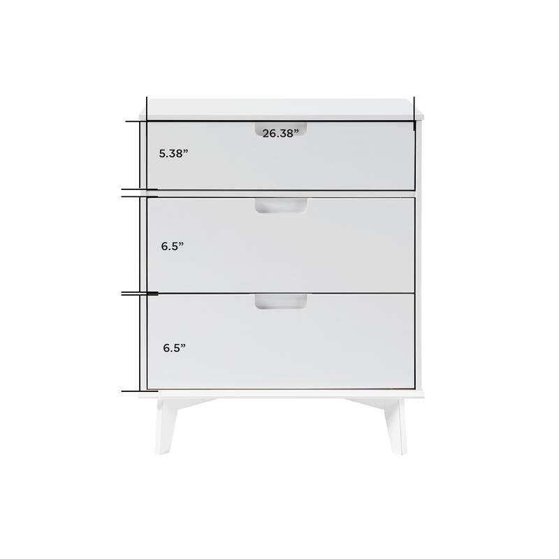 Middlebrook Mid-Century Solid Pine 3-Drawer Storage Chest