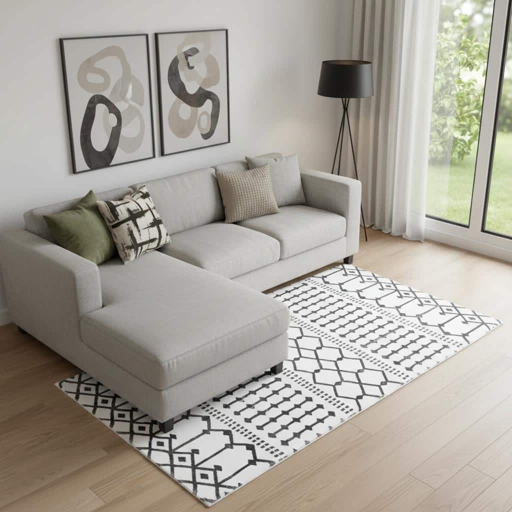 HomeRoots Tribal Modern, Contemporary Rectangle Area Rug - 8' X 10'