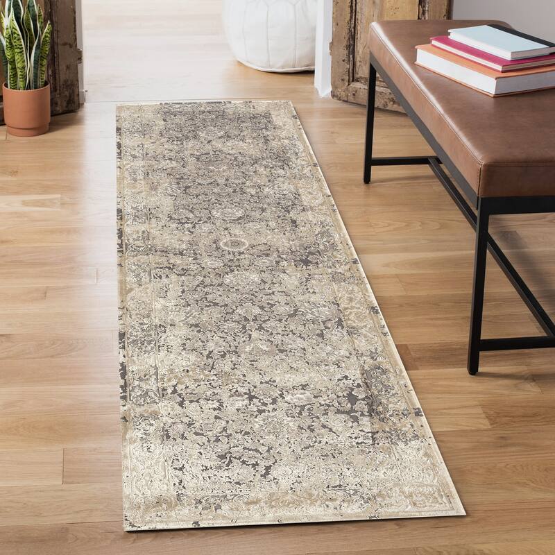 Cecilia Ultra-Soft Performance Indoor Area Rug by Sevita - 2'6" x 9'9" - Gray
