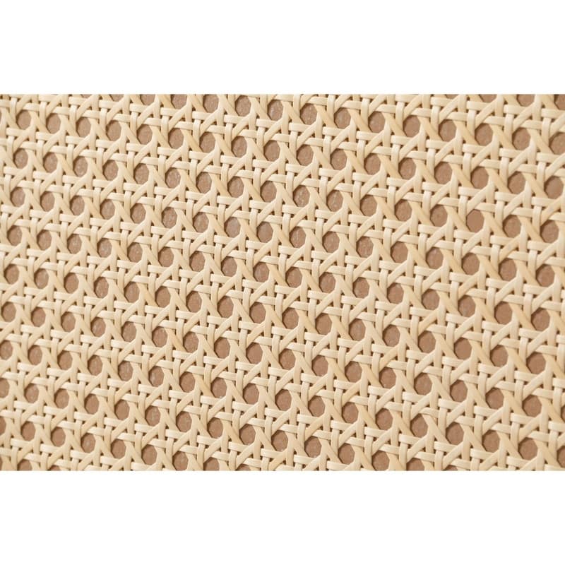 Handcrafted Premium Grain Panels Rattan Cabinet with Adjustable Shelves