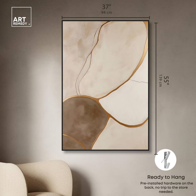 Taupe Terrain I Canvas by Art Remedy
