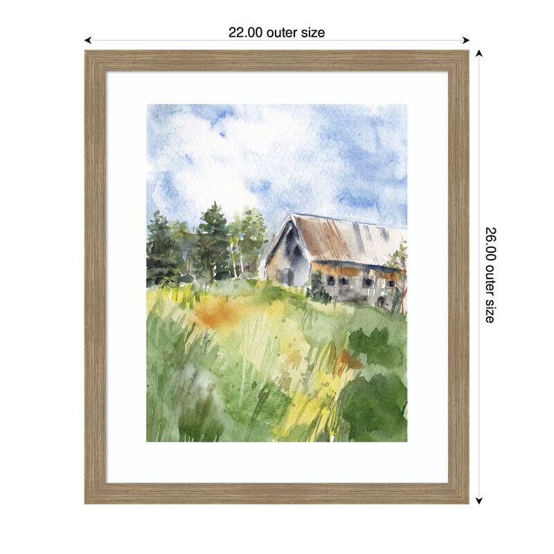 Kate and Laurel Framed Art Vermont Barn in Summer by Patricia Shaw
