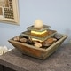 preview thumbnail 1 of 5, Sunnydaze Ascending Slate Tabletop Water Fountain with LED Light 8-Inch
