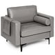 preview thumbnail 1 of 18, Costway Modern Accent Armchair Single Sofa with Bolster & Side Storage 1PC