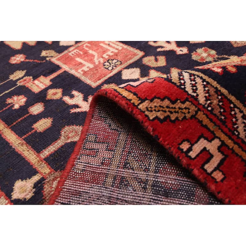 ECARPETGALLERY Hand-knotted Andelz Dark Navy Wool Rug - 3'7 x 9'9