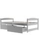 preview thumbnail 11 of 16, Exquisite and Simple Design Wood Platform Bed with Two Drawers, Space-saving,Safety Guaranteed, Grey