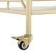 preview thumbnail 10 of 15, Johnson Serving Bar Cart 2 Tempered-Glass Shelves, Casters/ 2 Locking - N/A