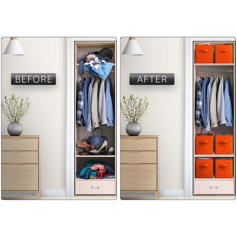 Sorbus 11" Foldable Storage Cube Basket Lightweight Organization Solutions - Single Pack - 11" x 10.5 x 10.5
