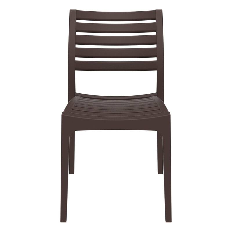 33" Brown Refined Patio Dining Chair