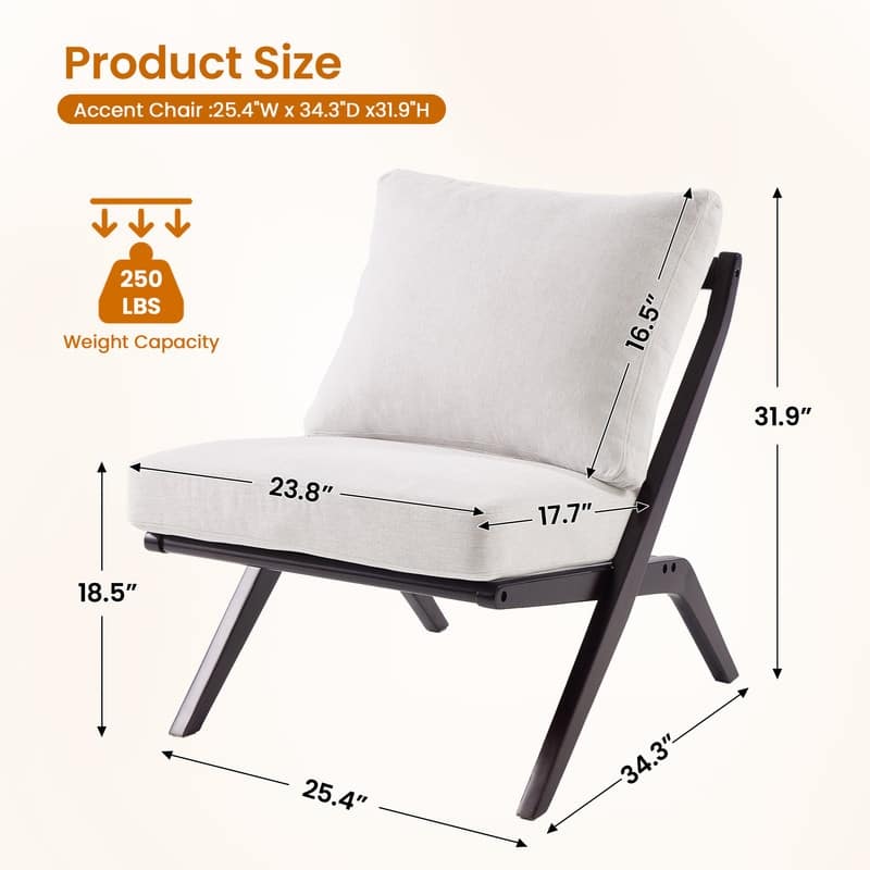 Modern Minimalist Solid Wood Lounge Chair