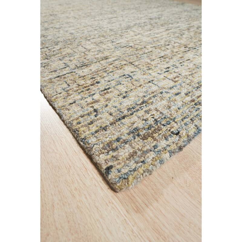 Hand-Tufted Wool Modern Tufted Loop Rug, 5' x 8', Light Green Area Rug, Stylish Soft Texture for Elegant Interiors - L