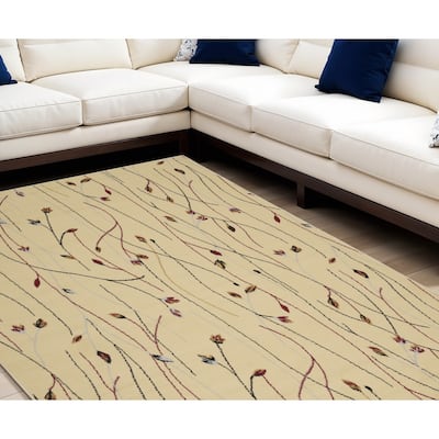 Lipem Power Loomed Floral Traditional Area Rug By HomeRoots - 118' X '94' X '0.5