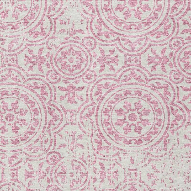 HomeRoots Medallion Transitional Rectangle Outdoor Rug