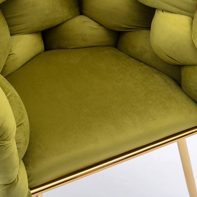 Set of 2 Velvet Accent Chairs - Modern Stool for Bedroom Dresser, Vanity, and Seating