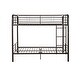 preview thumbnail 4 of 10, Full over Full Bunk Bed Metal Bunk Bed Frame with Ladder & Full-Length Guardrails, Convertible to 2 Full Size Single Beds