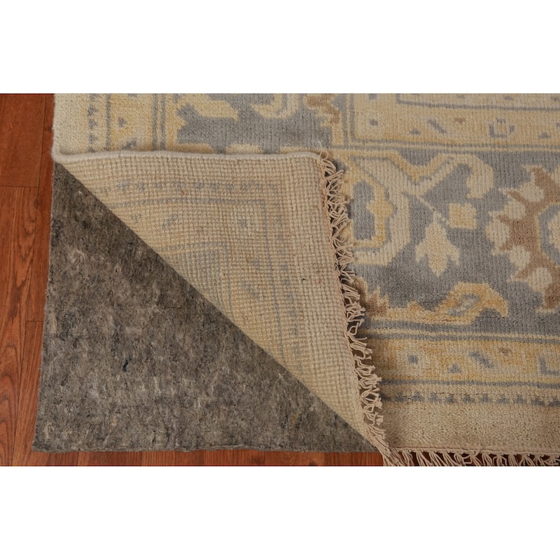 Earth Tone Oushak Indian Large Rug Handmade Wool Carpet - 8'1" x 15'8"