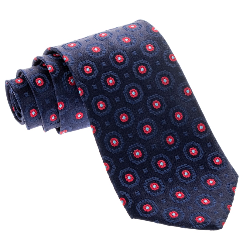 Etro Tie - Navy Blue, Red, and Light Blue