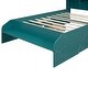 preview thumbnail 53 of 55, Solid Wood Platform Bed Frame Imitate Bridge Design Drawers