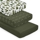 preview thumbnail 1 of 4, Sweet Jojo Designs Woodland Pinetrees Boy, Girl Unisex 3 Pack Fitted Crib Sheets -Green/White Arrow, Solid Hunter & Forest Theme