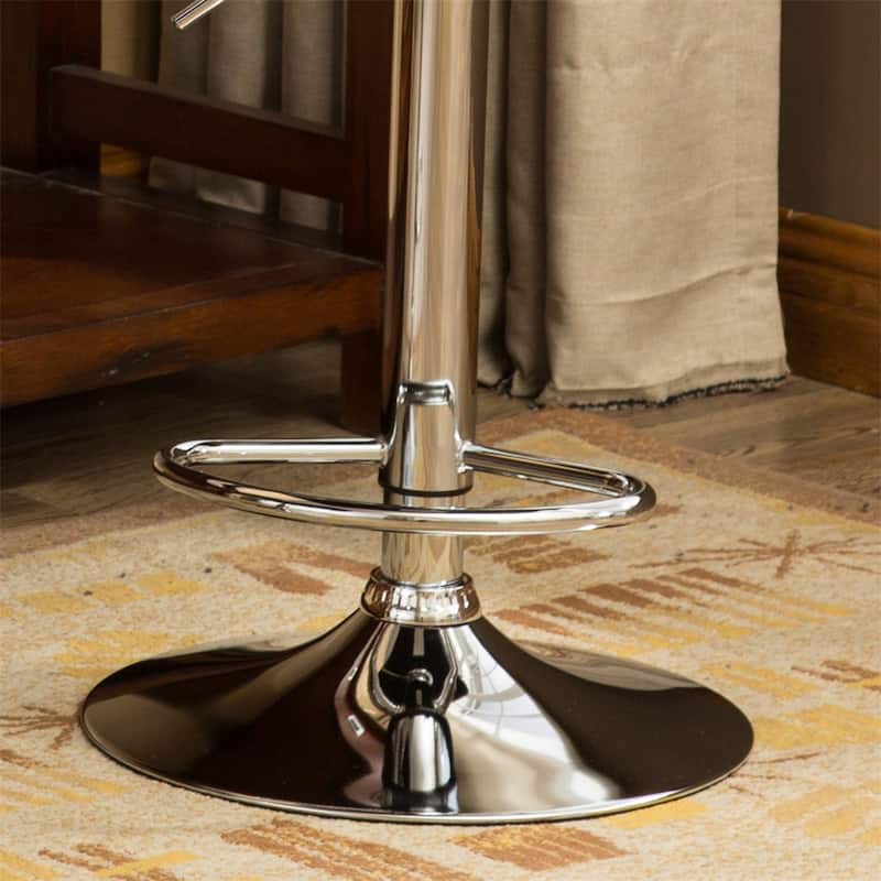 Contemporary Tufted Adjustable Height Hidraulic Bar Stools,Set of 2