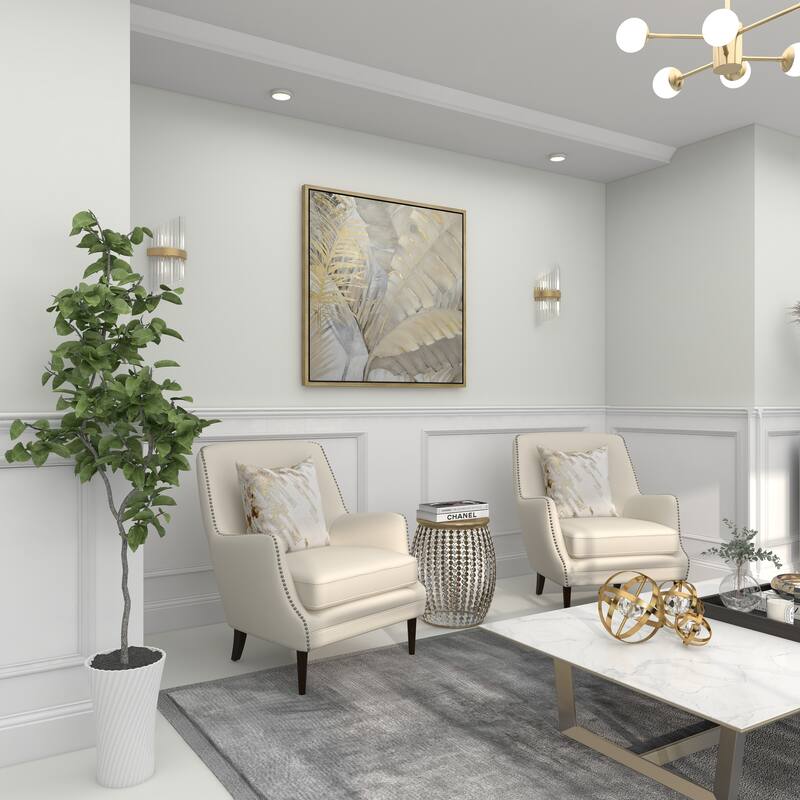 Metal Open Frame Accent Table with Crystal Embellishments - Gold or Black