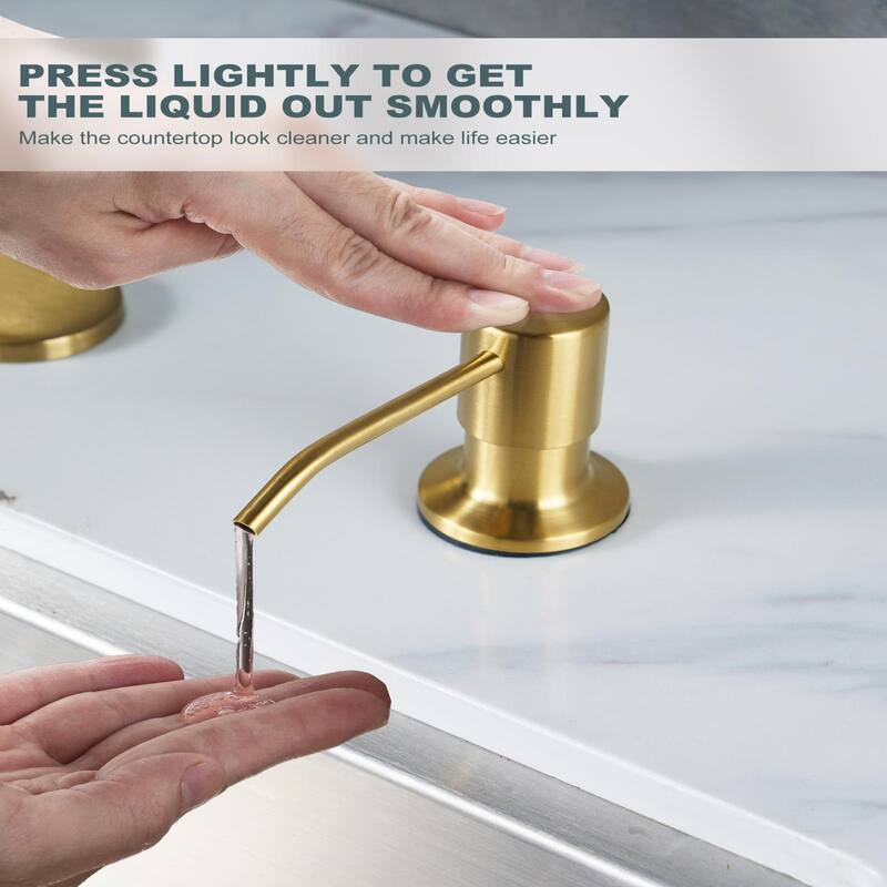 WOWOW Pull-Down Sprayer Kitchen Faucet with Soap Dispenser